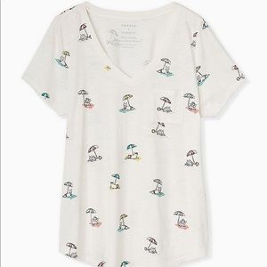 Torrid 🏖 🏝 beach bullies tee, 0X, NWT